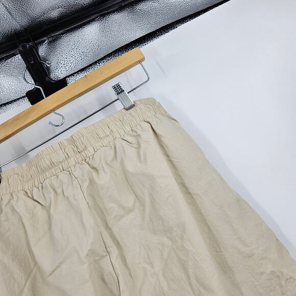 WILO The Label Parachute Jogger Pants Cream Drawstring Mesh Lined Baggy Size L - Picture 7 of 8